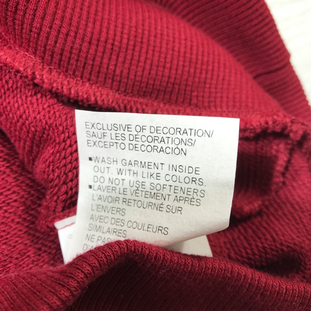 New Under Armour Icon Heavyweight Terry Hoodie Men L Red Embroidered Oversized - Picture 15 of 16